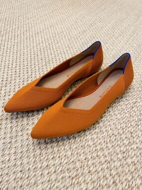 Rothy’s The Point II Toe Ballet Flat Slip-On Flexible Brandy Size W11.5 NWOB